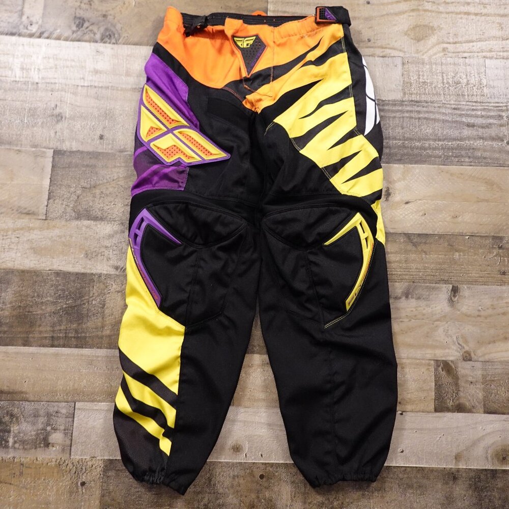 Men's Black Yellow Purple Motocross Pants